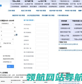 新个税计算器2025